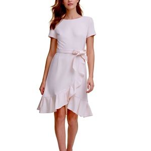 Calvin Klein Ruffled Tulip-Hem Crepe Dress